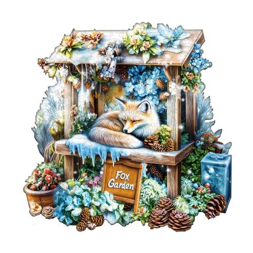 Jigfoxy Holzpuzzle Erwachsene, Fox Garden Holz Puzzle Erwachsen, einzigartiges Holztierpuzzle, Familie und Freunde L-34 * 34cm-280pcs Jigfoxy Holzpuzzle Erwachsene, Fox Garden Holz Puzzle Erwachsen, einzigartiges Holztierpuzzle, Familie und Freunde L-34 * 34cm-280pcs von Jigfoxy