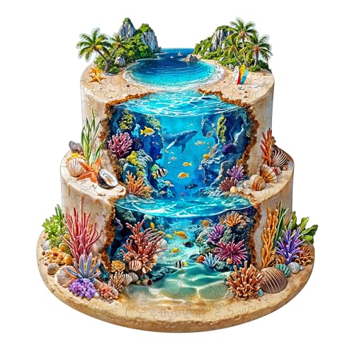 Jigfoxy Holzpuzzle Erwachsene, Ocean in a Cake Holz Puzzle Erwachsen,einzigartiges Holztierpuzzle, Familie und Freunde L-29.7 * 33.3cm-250pcs Jigfoxy Holzpuzzle Erwachsene, Ocean in a Cake Holz Puzzle Erwachsen,einzigartiges Holztierpuzzle, Familie und Freunde L-29.7 * 33.3cm-250pcs von Jigfoxy