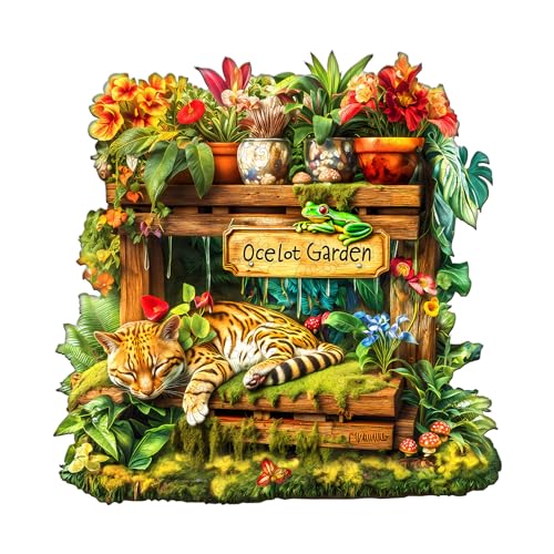 Jigfoxy Holzpuzzle Erwachsene, Ocelot Garden Holz Puzzle Erwachsen, einzigartiges Holztierpuzzle, Familie und Freunde L-34 * 33.6cm-275pcs Jigfoxy Holzpuzzle Erwachsene, Ocelot Garden Holz Puzzle Erwachsen, einzigartiges Holztierpuzzle, Familie und Freunde L-34 * 33.6cm-275pcs von Jigfoxy