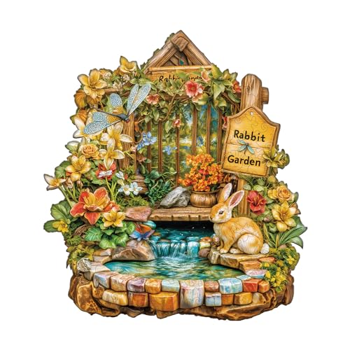 Jigfoxy Holzpuzzle Erwachsene, Rabbit Garden Holz Puzzle Erwachsen, einzigartiges Holztierpuzzle, Familie und Freunde L-34 * 31cm-225pcs Jigfoxy Holzpuzzle Erwachsene, Rabbit Garden Holz Puzzle Erwachsen, einzigartiges Holztierpuzzle, Familie und Freunde L-34 * 31cm-225pcs von Jigfoxy