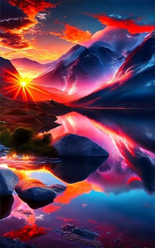 Puzzle 500 Teile, Sonnenaufgang Bergsee Puzzle für Erwachsene 52 x 38 cm Herausforderndes Rätsel Puzzlespiele für Die Ganze Familie Geschenke für Frauen Männer Puzzles 500 Puzzle 500 Teile, Sonnenaufgang Bergsee Puzzle für Erwachsene 52 x 38 cm Herausforderndes Rätsel Puzzlespiele für Die Ganze Familie Geschenke für Frauen Männer Puzzles 500 von Jiian