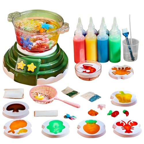 Elves Kit, Magische Aqua Gel Set, Kreative 3D Magic Gels, Aqua Fairy Toy Set Für Jungens Und Mädchen, Magisches Wasser Gel Squishy Maker Sensorisches Spielzeug, 3D Water Elves Toy D-IY Handwerk von Jiimhte