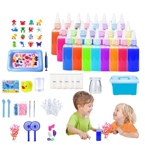 Elves Kit | Magische Aqua Gel Set | Kreative Magic Gels | Aqua Fairy Toy Set Für Jungens Und Mädchen | Magisches Wasser Gel Squishy Maker Sensorisches Spielzeug | Water Elves Toy D-IY Handwerk von Jiimhte