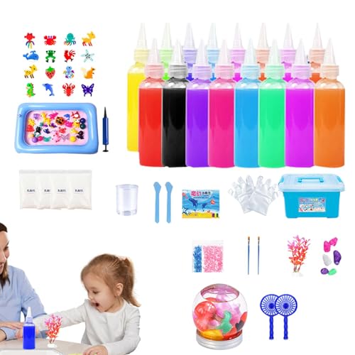 Elves Kit | Magische Aqua Gel Set | Kreative Magic Gels | Aqua Fairy Toy Set Für Jungens Und Mädchen | Magisches Wasser Gel Squishy Maker Sensorisches Spielzeug | Water Elves Toy D-IY Handwerk von Jiimhte