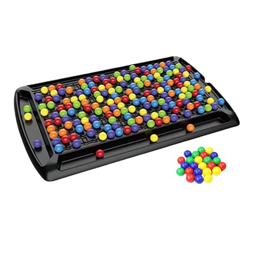 Intellektuelles Schachbrett, Doppelduell Brettspiel, Regenbogenball Eliminierung Spiel, Rainbow Puzzle Schachspiel, Regenbogenball Schachbrett Strategiespiele Tabletop Familienspiele Partyspiele von Jiimhte