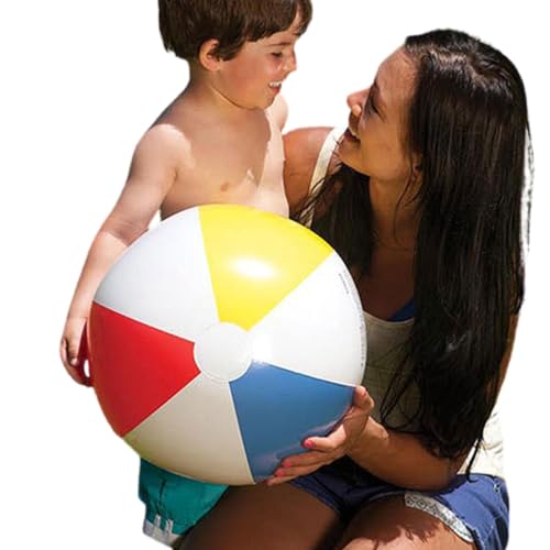 Jiimhte Aufblasbarer Ball - Bunter aufblasbarer Ball für Kinder Erwachsene - Beach Pool Party Toys Ball, begünstigt Sommerwasser-Strandspielzeug, Beachball-Spiele für Kinder, Mädchen von Jiimhte