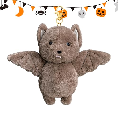 Jiimhte Fledermaus Plüschtier Brauns, 15cm Fledermaus Kuscheltier, Fledermaus Plüsch Toy, Plüsch-Puppe Stofftier Geschenk Kuschelweich Geeignet Für Kinder, Erwachsene, Halloween von Jiimhte