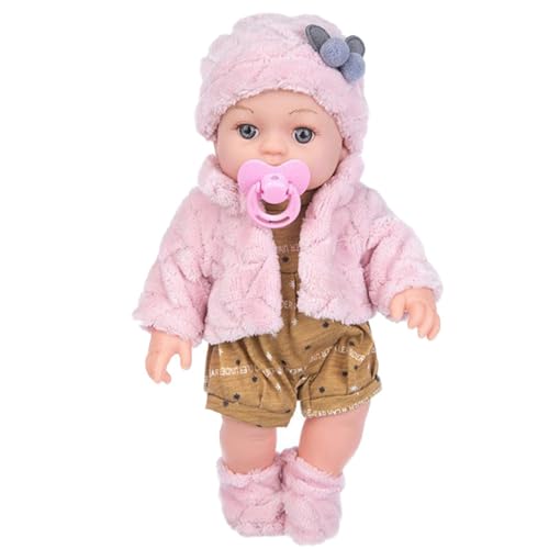 Jiimhte Reborn Puppen, 11,81 Zoll/30 cm realistische Babypuppen-Wiedergeburtspuppe mit Kleidung und Schnuller, handgemachte weiche Silikon Vinyl Reborn Babys Geschenk für Kinder von Jiimhte