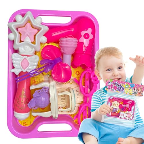 Jiimhte Rollenspielset für Mädchen, Rollenspielset für Kinder - Realistisches -Haarstyling-Spielzeug-Zubehör-Set - Lustiges Kinder-Rollenspiel-Spielzeug für Kinder, Rollenspiel, Rollenspiel-Spielzeug von Jiimhte