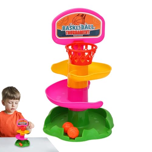 Jiimhte Rolling Ball Track Toy, Kids Ball Track Toy - Basketball -Folienspielzeug Kleinkind | Desktop -Cartoon -Wurfkugel -Schiebeturm zum Festivalversammlung von Jiimhte