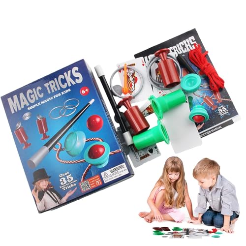 Jiimhte Zauberkasten, Zaubertricks Set Neuheit Magie Requisiten Zauber Tricks Zaubertricks Zauberset Für Kinder Magie Set Für Jungens Und Mädchen Im Alter Von 6, 7, 8, 9, 10, 11, 12 Jahren von Jiimhte