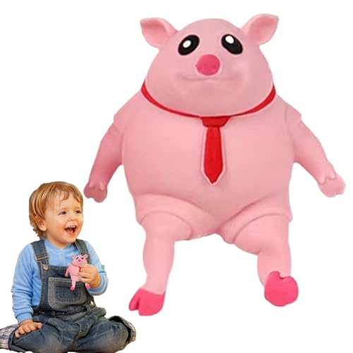 Stress Schwein Stress Spielzeug, Süßes Rosa Schweinchen Anti Stress Spielzeug Schweine Rosa Dekompressions Piggy Anti Stress Schwein Squishy Squeeze Toys Sensorisches Fidget Spielzeug von Jiimhte