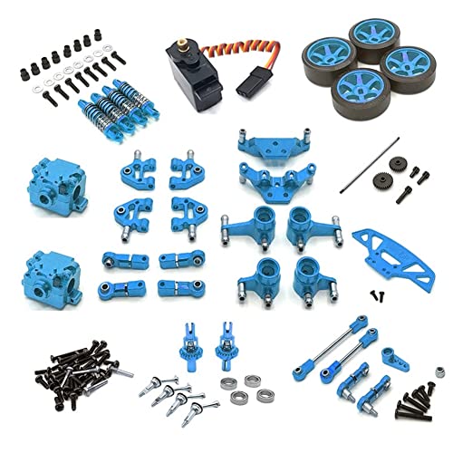 Jiklophg 1 Satz Metall Upgrades Kit Antriebswelle Zugstange Schwinge für 284131 K969 K989 1/28 RC Autoteile,Blau von Jiklophg