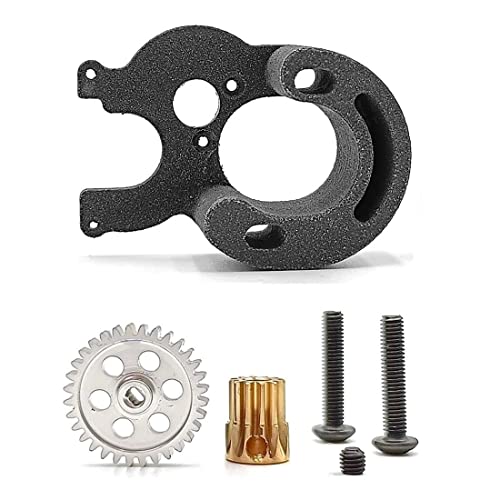 Jiklophg Brushless Motor Mount Bracket Gear Brushed Modified to Brushless Set für Axial SCX24 1/24 RC Crawler Car Upgrades Parts von Jiklophg