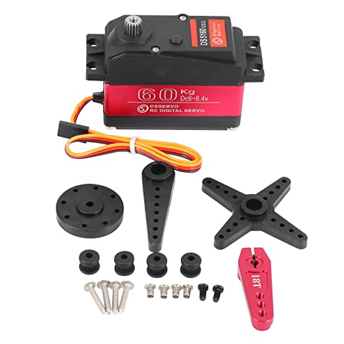 Jiklophg Hohes Drehmoment Wasserdicht 60 Kg 180 ° DS5160 Metall Getriebe Digital Servo für RC Robot Auto 1/6 Axial SCX6 1/5 Redcat HPI Baja von Jiklophg