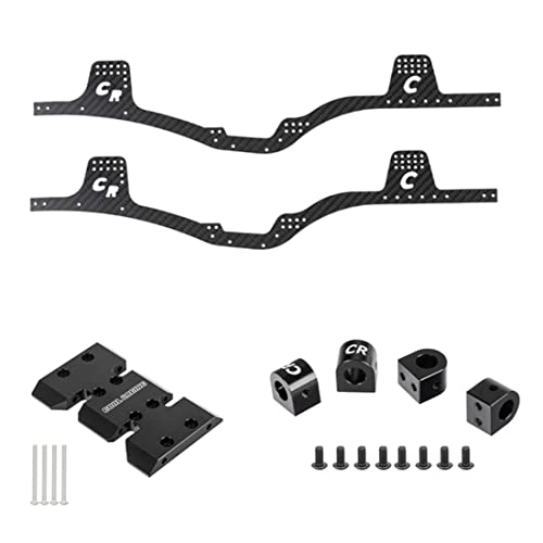 Jiklophg Kohlefaser-LCG-Chassis-Kit Rahmenschienen-Unterfahrschutz für Axial SCX10 1/10 RC Crawler Unterer Schwerpunkt DIY-Upgrade,1 von Jiklophg