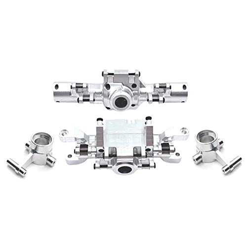 Jiklophg Metall-Vorder- und HinterachsgehäUse-Set für Toys ZP1001 ZP1002 ZP1003 ZP1004 ZP 1001 1/10 RC-Auto-Upgrade-Teile, Silber von Jiklophg