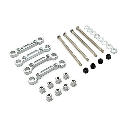 Jiklophg MetallverstäRkter Schwenkarm-Schraubstift mit WellenhüLse für WLtoys 104001 104002 104072 1/10 RC-Autoteile, Silber von Jiklophg