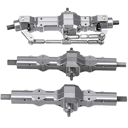 Jiklophg für WPL 1/16 B16 B36 6WD Ersetzen Upgrade Vorne/Hinten/BrüCke Achs Teil Set LKW RC Auto Teile Aluminium Legierung Langlebig von Jiklophg