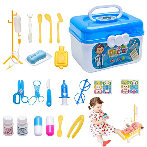 Doktorspiel für Kinder | 23-teiliges Spielset für Kinder mit Stethoskop - Simulation Doctor bietet Toy Boy Girl Box für Geschenke ab 3 Jahren Jildouf von Jildouf