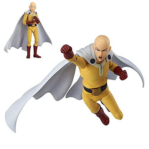 15 cm One-Punch Man Character Model Saitama Action Figure PVC Austauschbares Gesicht Figur Ornamente Schreibtischdekor für Kinder Fans Geschenke von Jilijia