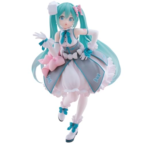 Anime Miku Action Figur Miku Bunnies Figure Cartoon Character Girl Standing Statue Figures PVC Figure Miku Noodle Stopper Figure Desktop Ornaments von Jilijia