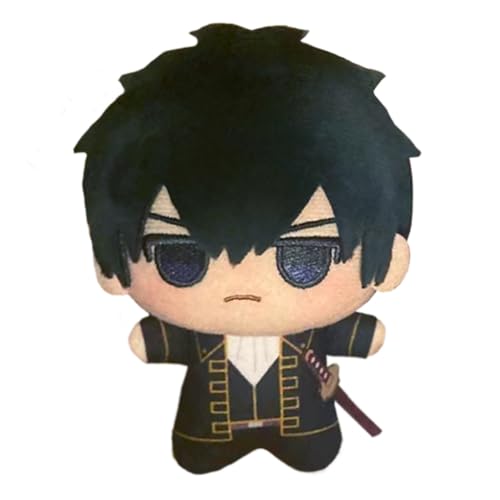 Anime Plüschfigur, 10 cm Sakata Gintoki/Hijikata Toushirou/Kagura Niedliche Plüschfigur Anhänger für Rucksack, Mini Umarmungskissen für Fans Geschenk von Jilijia