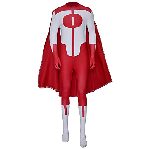 Invincible Cosplay Omni Man Jumpsuit Cloak Uniform Cosplay Kostüm Erwachsene Männer Halloween Super Hero Bodysuit Outfits von Jilijia