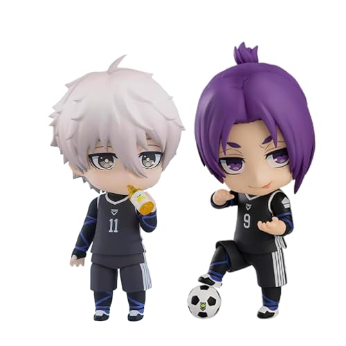 Jilijia 2 x blaue Lock-Actionfiguren, Seishiro Nagi & Reo Mikage, Figur, wechselndes Gesicht, bewegliche Gelenke, Charaktermodell, Sammlerstücke, Dekoration Jilijia 2 x blaue Lock-Actionfiguren, Seishiro Nagi & Reo Mikage, Figur, wechselndes Gesicht, bewegliche Gelenke, Charaktermodell, Sammlerstücke, Dekoration von Jilijia
