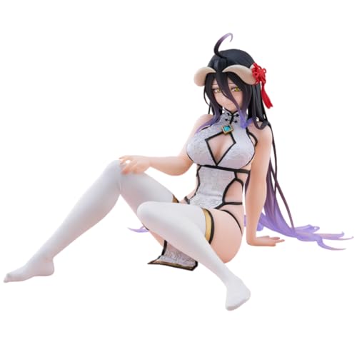 Jilijia Albedo Actionfigur, 13 cm, Albedo-Figur, Anime-Cheongsam-Stil, PVC-Modell, Statue, Desktop-Ornamente, Sammlung, Geschenk von Jilijia