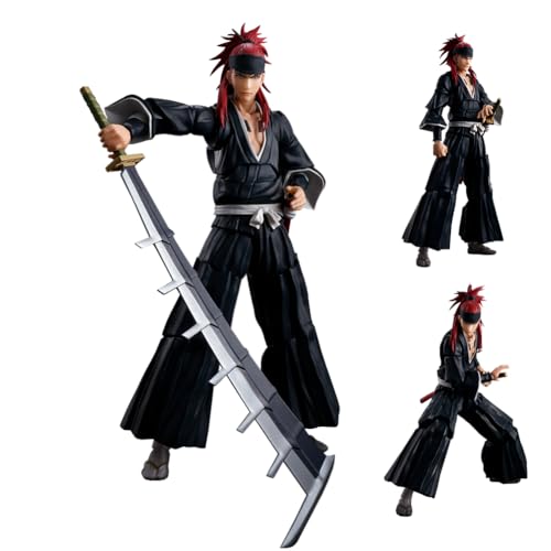 Jilijia Anime Action Figur 15CM Abarai Renji Figur Gelenke Bewegliches Modell mit Zubehör PVC Anime Statue Sammlung Desktop Ornamente Geschenke von Jilijia