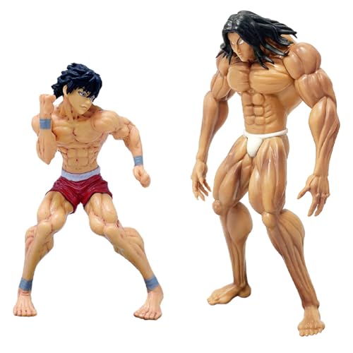 Jilijia Anime-Figur Pickle und Hanma Baki, Anime-Charakter, Kampfposition, Modell, Statue, PVC, Actionfigur, Desktop-Ornamente, Sammlerstück, Geschenk, 2 Stück von Jilijia