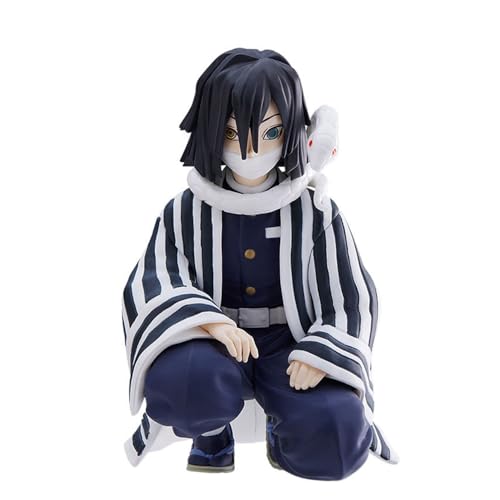 Jilijia Anime Figur Statue - 13 cm Iguro Obanai Hockende Position Model PVC Figurensammlung Geburtstagsgeschenk für Ornamente Schreibtischdekoration von Jilijia