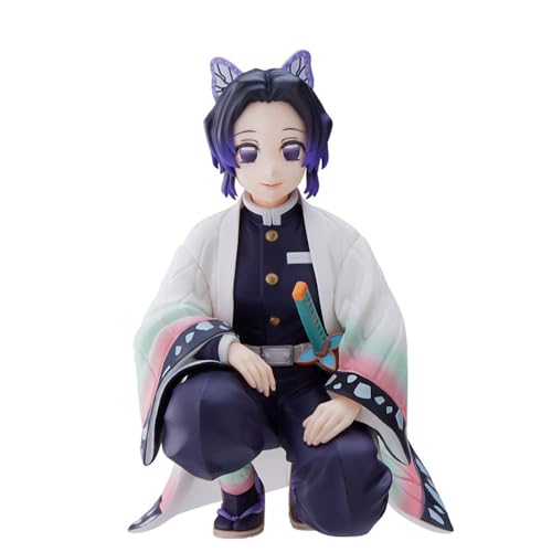 Jilijia Anime Figur Statue - 13 cm Kochou Shinobu Hockende Position Model PVC Figurensammlung Geburtstagsgeschenk für Ornamente Schreibtischdekoration von Jilijia