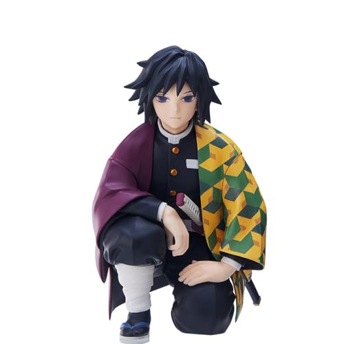 Jilijia Anime Figur Statue - 13 cm Tomioka Giyuu Hockende Position Model PVC Figurensammlung Geburtstagsgeschenk für Ornamente Schreibtischdekoration von Jilijia