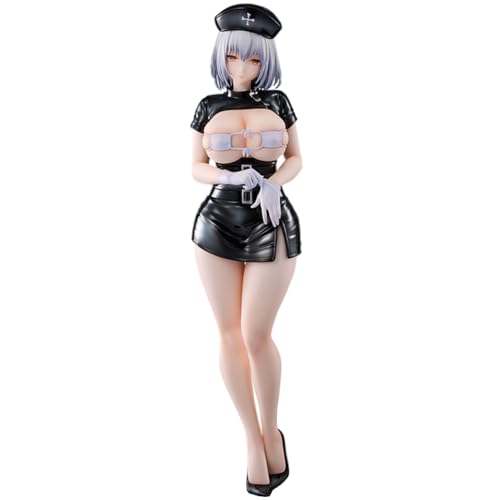 Jilijia Anime Girl Kurosawa Mashiro Figur Schwarz Krankenschwester Uniform Stehend Action Modell Statue Figur von Jilijia