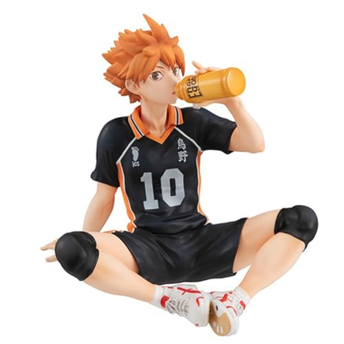 Jilijia Anime Haikyuu Actionfigur Hinata Shoyo Tobio Kageyama Figur Modell PVC Sitzposition Statue Statue Desktop Dekoration Geschenk 10 cm von Jilijia