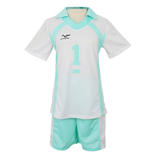 Jilijia Anime Haikyuu!! Cosplay Kostüm Sportbekleidung Trikots Oikawa Tooru Cosplay Volleyball Trainingsuniform Komplettes Set Halloween Party Dress Up Anzug von Jilijia