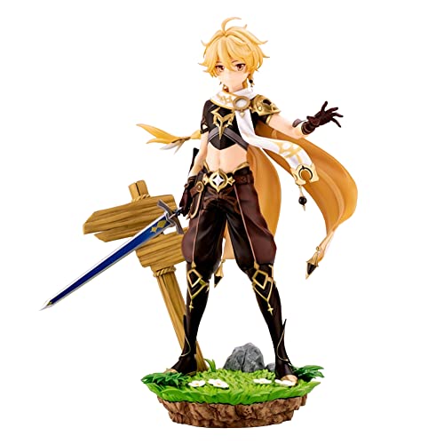 Jilijia Anime Hutao Figure Lumine/Aether/Barbara/Ganyu Action Figures PVC Cartoon Fighting, Sitting, Standing Posture Figurine Toy Model Statue Ornament von Jilijia