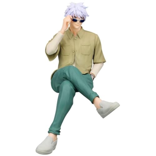 Jilijia Anime JJK Figuren Gojo Satoru/Itadori Yuuji Nudel Stopper Figur PVC Sitzend Position Charakter Modell Desktop Sammlung Ornament 14CM von Jilijia