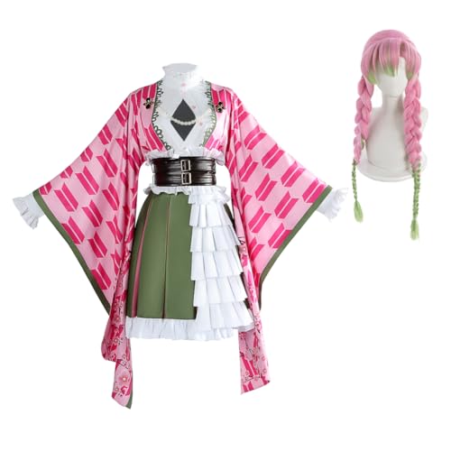 Jilijia Anime Kanroji Mitsuri Cosplay Kostüm Kimetsu No Yaiba Outfit Anzug Manga Rollenspiel Dress Up Full Set Kimono Uniform für Halloween Karneval Party Jilijia Anime Kanroji Mitsuri Cosplay Kostüm Kimetsu No Yaiba Outfit Anzug Manga Rollenspiel Dress Up Full Set Kimono Uniform für Halloween Karneval Party von Jilijia