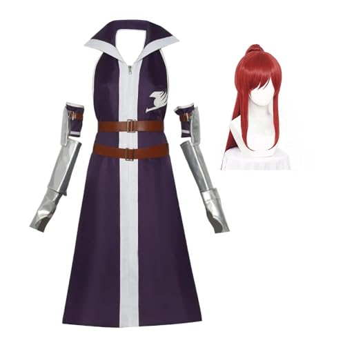 Jilijia Anime-Kostüm, Erza Scarlet, Cosplay-Outfits, grauer Vollbuster, Cosplay-Uniform, komplettes Set mit Perücke, Halloween, Rollenspiel, für Damen und Herren Jilijia Anime-Kostüm, Erza Scarlet, Cosplay-Outfits, grauer Vollbuster, Cosplay-Uniform, komplettes Set mit Perücke, Halloween, Rollenspiel, für Damen und Herren von Jilijia