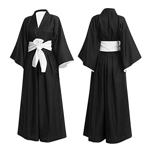 Jilijia Anime Kurosaki Ichigo/Kuchiki Rukia Cosplay Kostüm Japanische Samurai Kimono Outfits Halloween Karneval Anzug Cosplay Kostüm von Jilijia