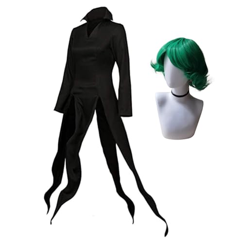 Jilijia Anime One Punch Man Cosplay Kostüm Cartoon Charakter Tatsumaki Cosplay Kostüm Halloween Outfits Verkleidung Komplettes Set von Jilijia