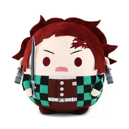 Jilijia Anime Plüsch Kissen, Kamado Tanjiro/Kamado Nezuko/Rengoku Kyoujurou Figuren Gefüllte Cosplay Weiche Kissen Nette Cartoon Dekoration Ornamente 22CM von Jilijia