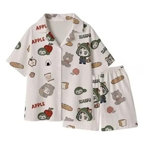 Jilijia Anime-Pyjama-Set, Victor Grantz/Emma Woods, Cosplay-Kostüm, Cartoon-T-Shirt und Shorts, Loungewear, für Herren und Damen, Sommer-Homewear Outfits für Halloween-Party Jilijia Anime-Pyjama-Set, Victor Grantz/Emma Woods, Cosplay-Kostüm, Cartoon-T-Shirt und Shorts, Loungewear, für Herren und Damen, Sommer-Homewear Outfits für Halloween-Party von Jilijia