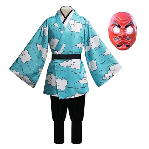 Jilijia Anime Sakonji Urokodaki Cosplay Kostüm Komplettes Set Sakonji Urokodaki Maske Sakonji Urokodaki Kimono Halloween Outfits Karneval Cosplay von Jilijia