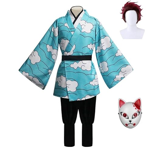 Jilijia Anime Sakonji Urokodaki Cosplay Kostüm Komplettes Set Sakonji Urokodaki Maske Sakonji Urokodaki Kimono Halloween Outfits Karneval Cosplay von Jilijia