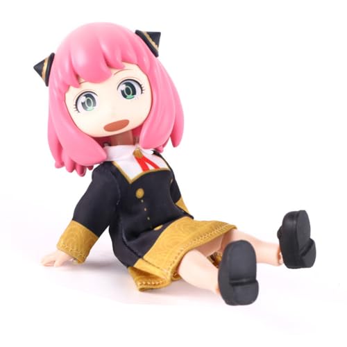 Jilijia Anime Yor Forger/Anya Forger Actionfigur, austauschbares Gesicht, bewegliches Modell mit Kleidung und Zubehör, PVC, Anime-Statue, Sammlung, Ornament, 13 cm von Jilijia