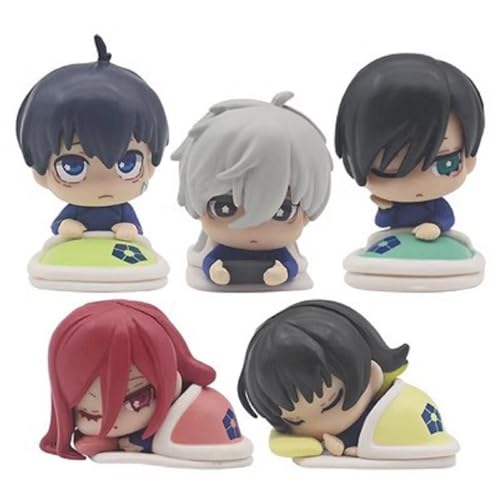 Jilijia BLUE LOCK Figuren-Set Anime Bachira Meguru Figur Seishiro Nagi Look Up Figur Isagi Yoichi Minifigur Cake Topper Modell Statue Ornamente von Jilijia